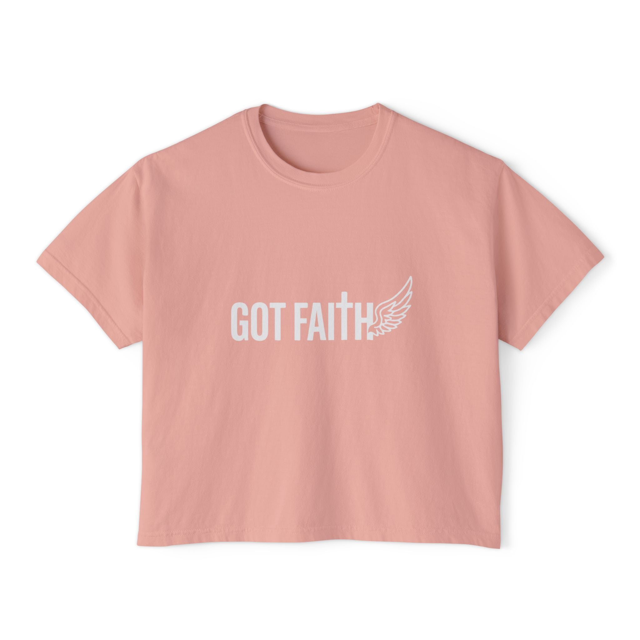 Got Faith Wing Graphic Tee — Women's Boxy Faith T-Shirt